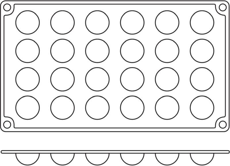 Silikónová forma Semi-sphere 676158