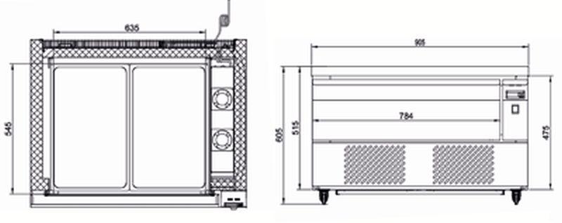 Chladiace / mraziace zásuvky pre GN1/1-150 G-CBR12