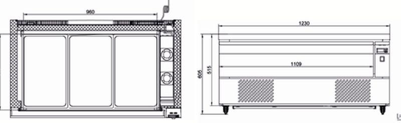 Chladiace / mraziace zásuvky pre GN1/1-150 G-CBR13