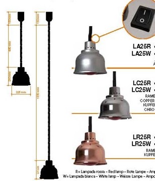 Ohrievacia lampa stropná LA 25